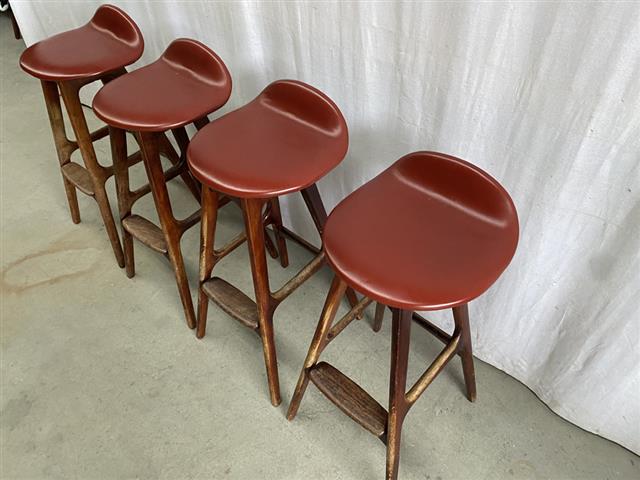 Sgabelli bar Erik Buck vintage design danese anni 60 [j43762] misure su richiesta
