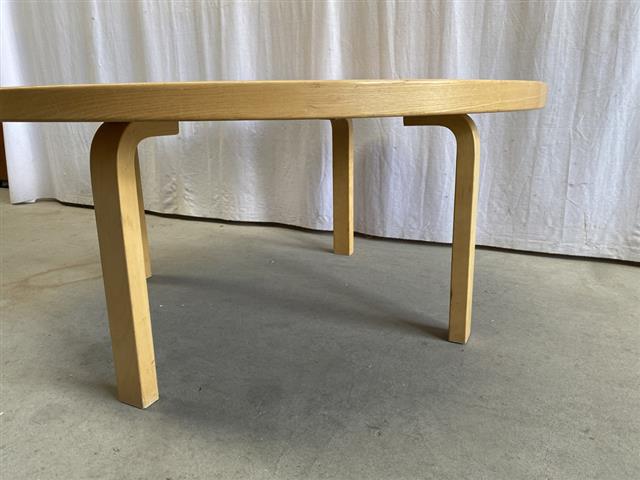 Tavolino Alvar Aalto vintage design danese anni 60 [j42919] misure H.56 L.125