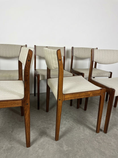 Set 6 sedie palisandro design danese vintage anni 60 | ck2544