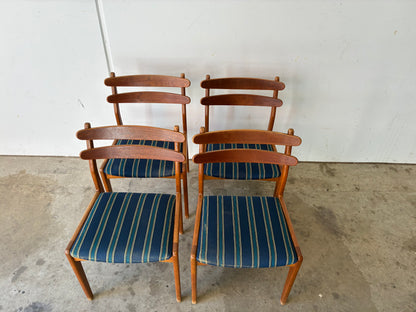 Set 4 Sedie Model 321 teak e quercia design danese vintage anni 60 | fz10660