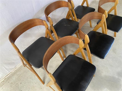 Sedie Henning Kjærnulf vintage design danese anni 60 [j43032] misure L.49 H.75 P.49