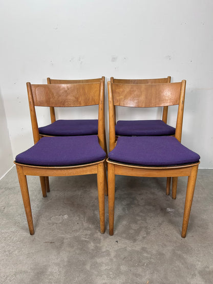 Set 4 Sedie faggio Peter Hvidt design svedese vintage anni 60 | nr10664