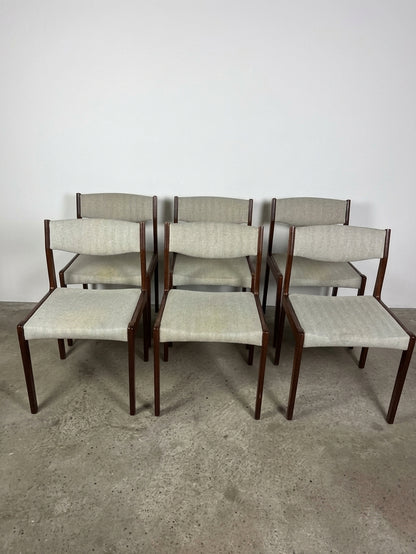 Set 6 sedie palisandro design danese vintage anni 60 | ck2544