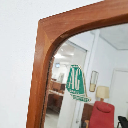 Specchio vintage design svedese originale anni 50 | teak 60cm