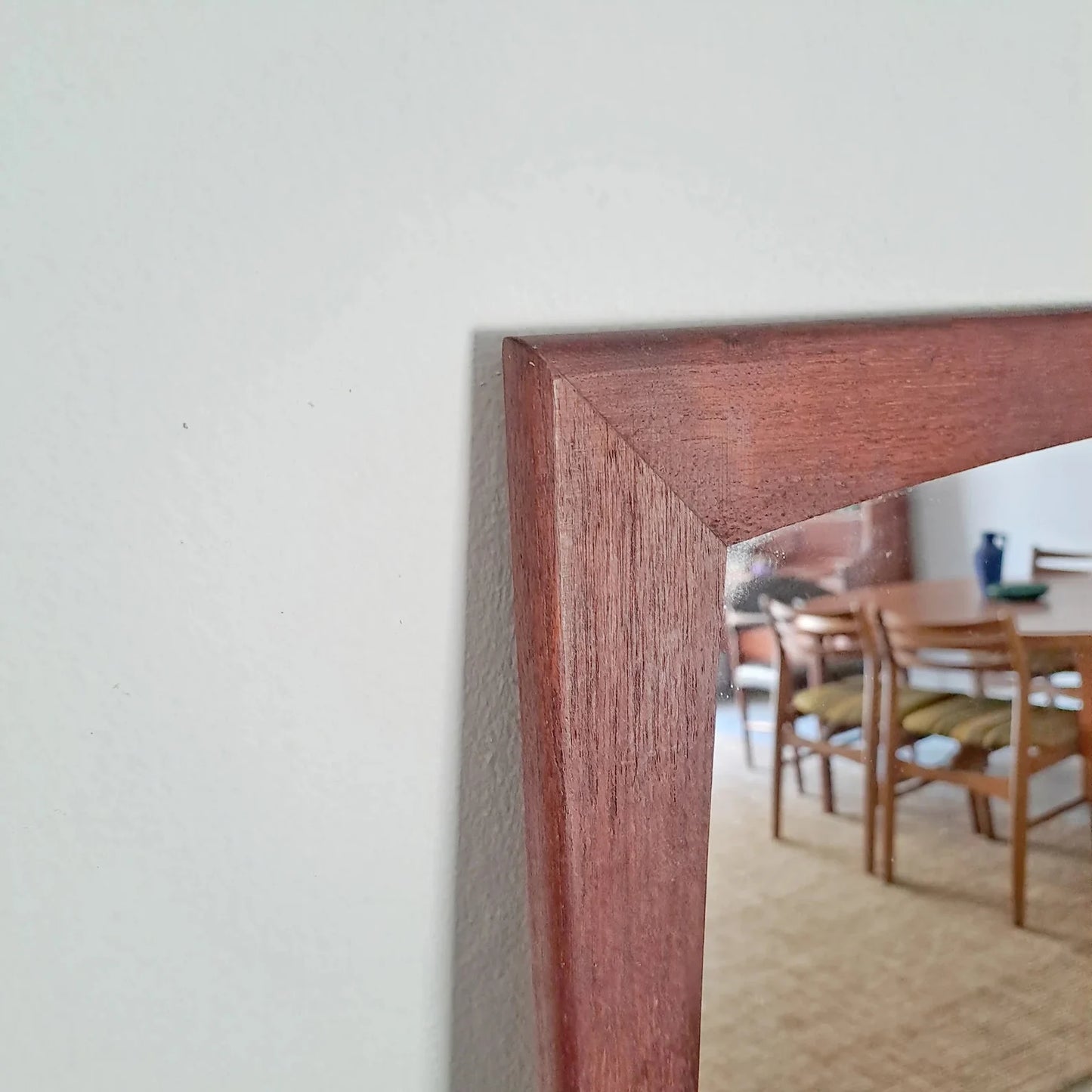 Specchio vintage design svedese originale anni 50 | teak 62cm
