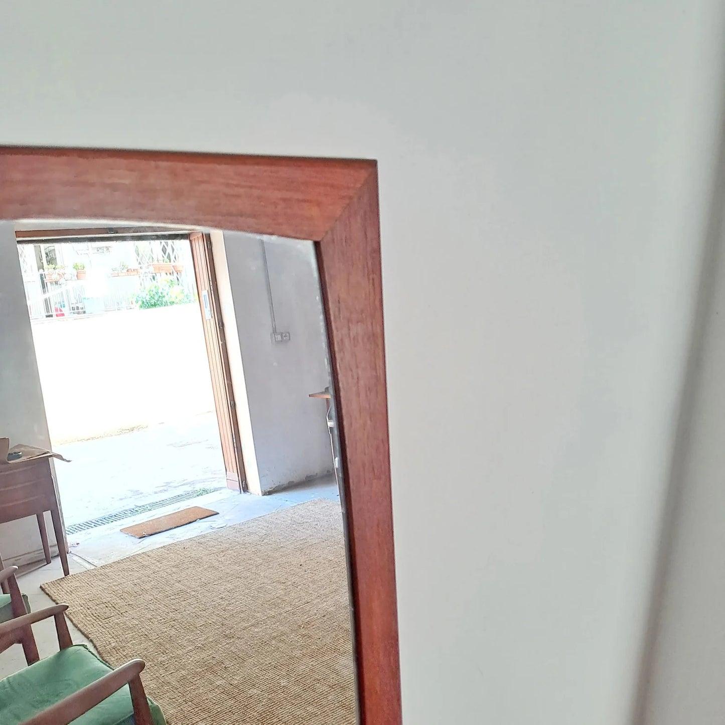 Specchio vintage design svedese originale anni 50 | teak 62cm