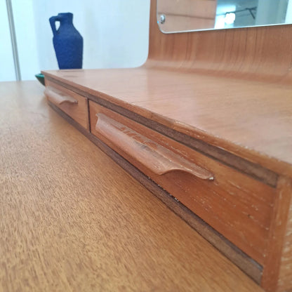 Specchio sospeso Johannes Andersen danese anni 50 | teak 61cm