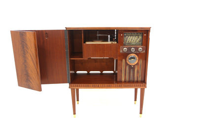 Grammofono Luxor Radio Aktiebolag design svedese vintage anni 50 [sw26237] misure L.91 H.109 P.43