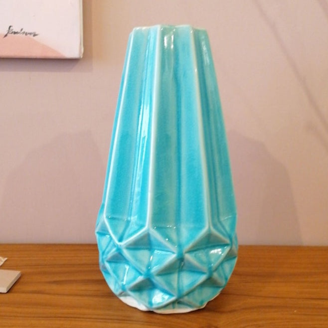 Vaso vintage design scandinavo anni 60 [turchese11]
