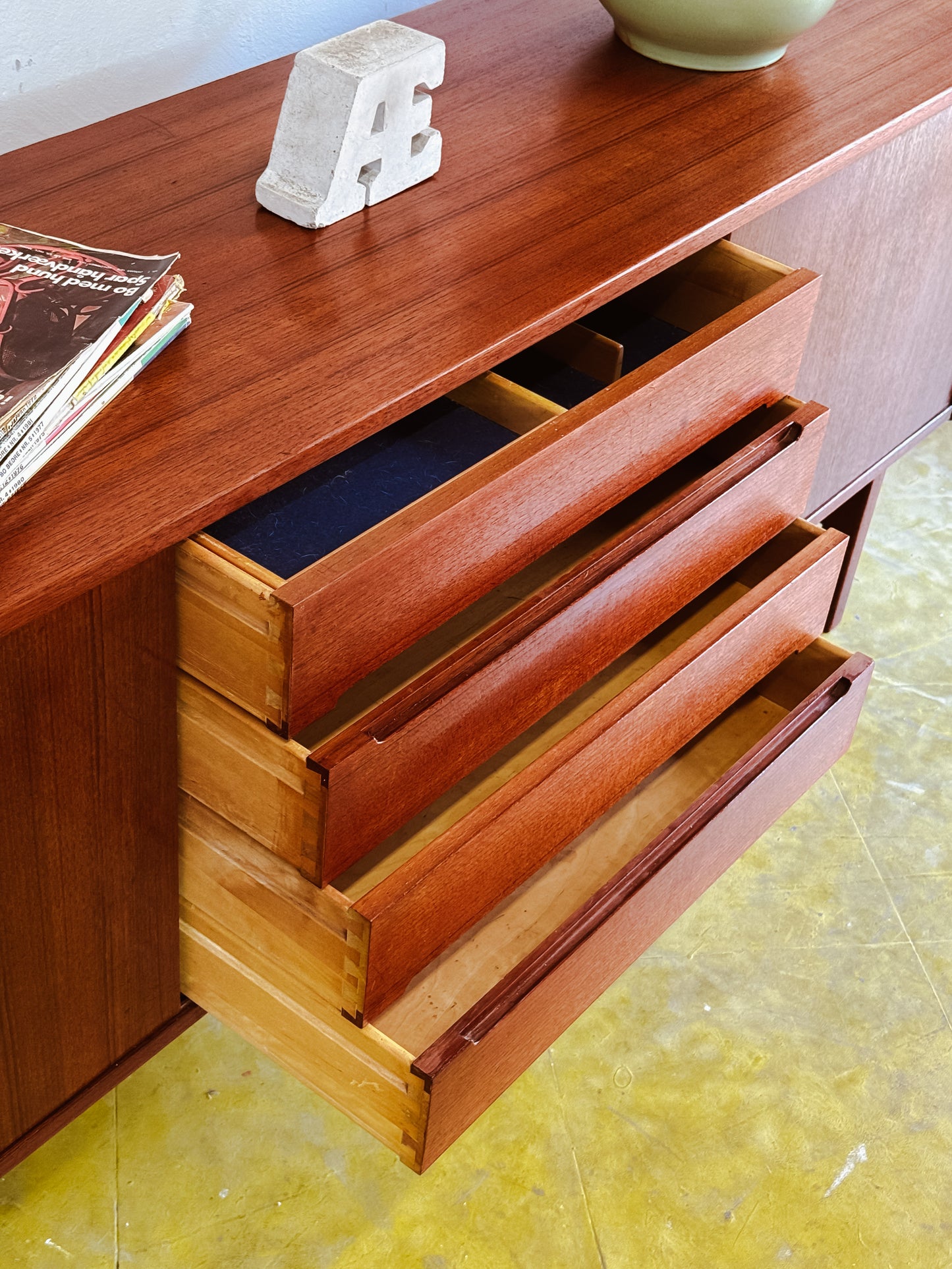 Sideboard Nils Johnson x Troeds design danese vintage anni 50 [92vnt3] misure L.190 H.74 P.44