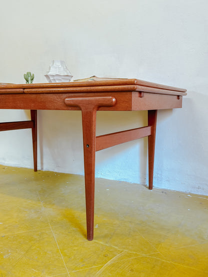 Tavolo Ejvind A. Johansson vintage design danese anni 50 [92j] misure L.160/280 H.74 P.90