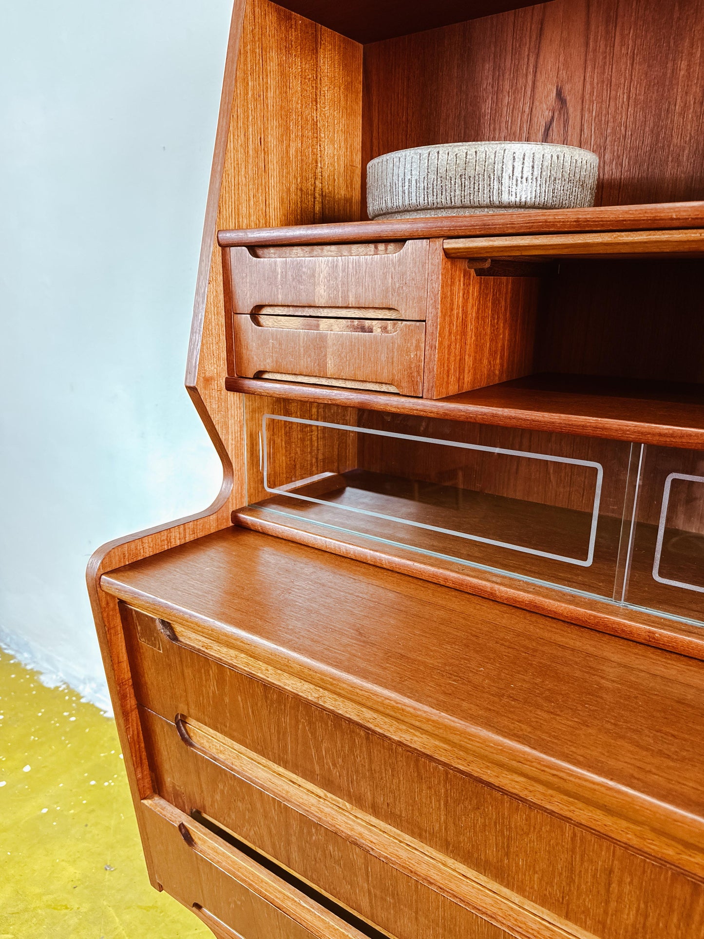 Scrittoio design danese vintage anni 50 [90vnt1] misure L.95 H.137 P.47