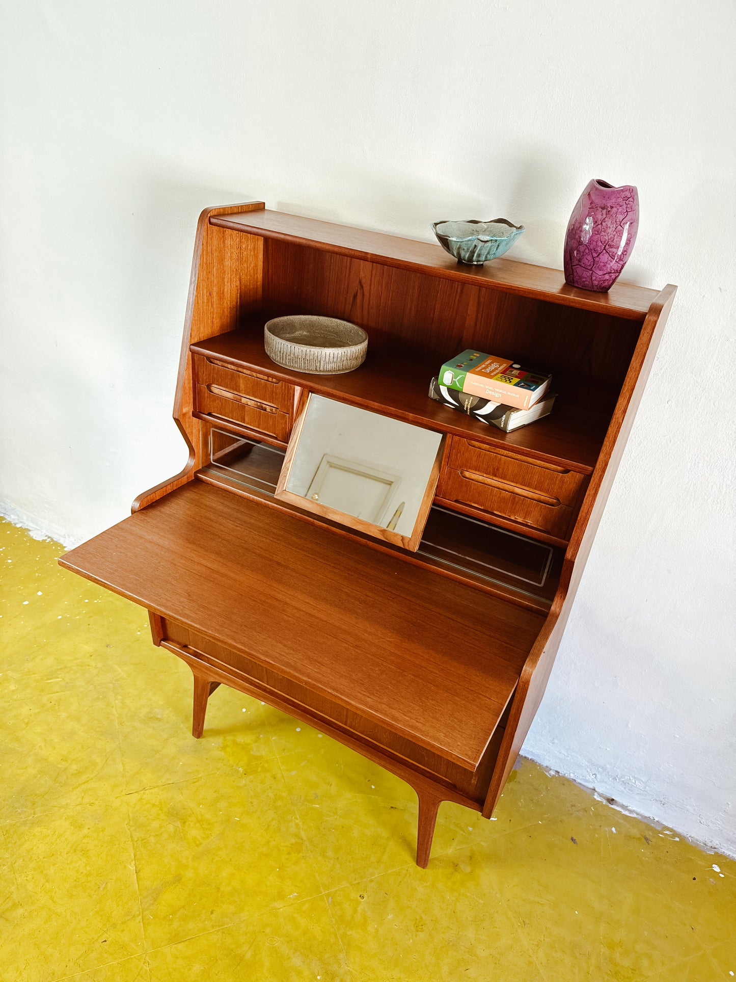 Scrittoio design danese vintage anni 50 [90vnt1] misure L.95 H.137 P.47