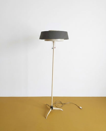 Lampada Terra Danese Originale Anni '60 | Alluminio Bianco Grigio | 160cm