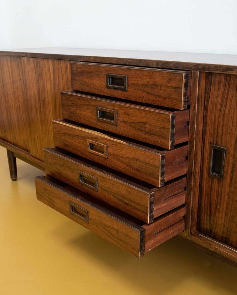 Sideboard Danese Palissandro 300cm Cinque Cassetti | 3m