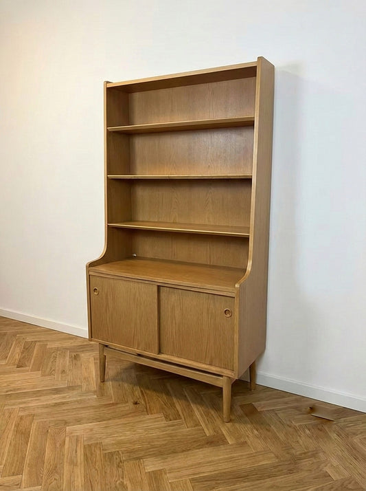 Libreria Danese Vintage Anni '50 | Quercia Ante Scorrevoli | 100cm | 96ck1800