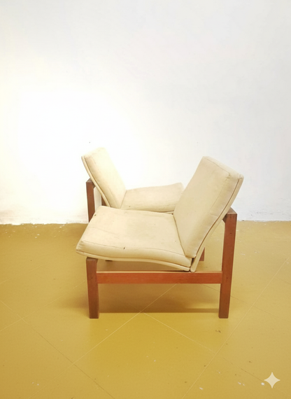 Coppia Poltrone Moduline Gjerlov Knudsen Lind | Teak Anni '60