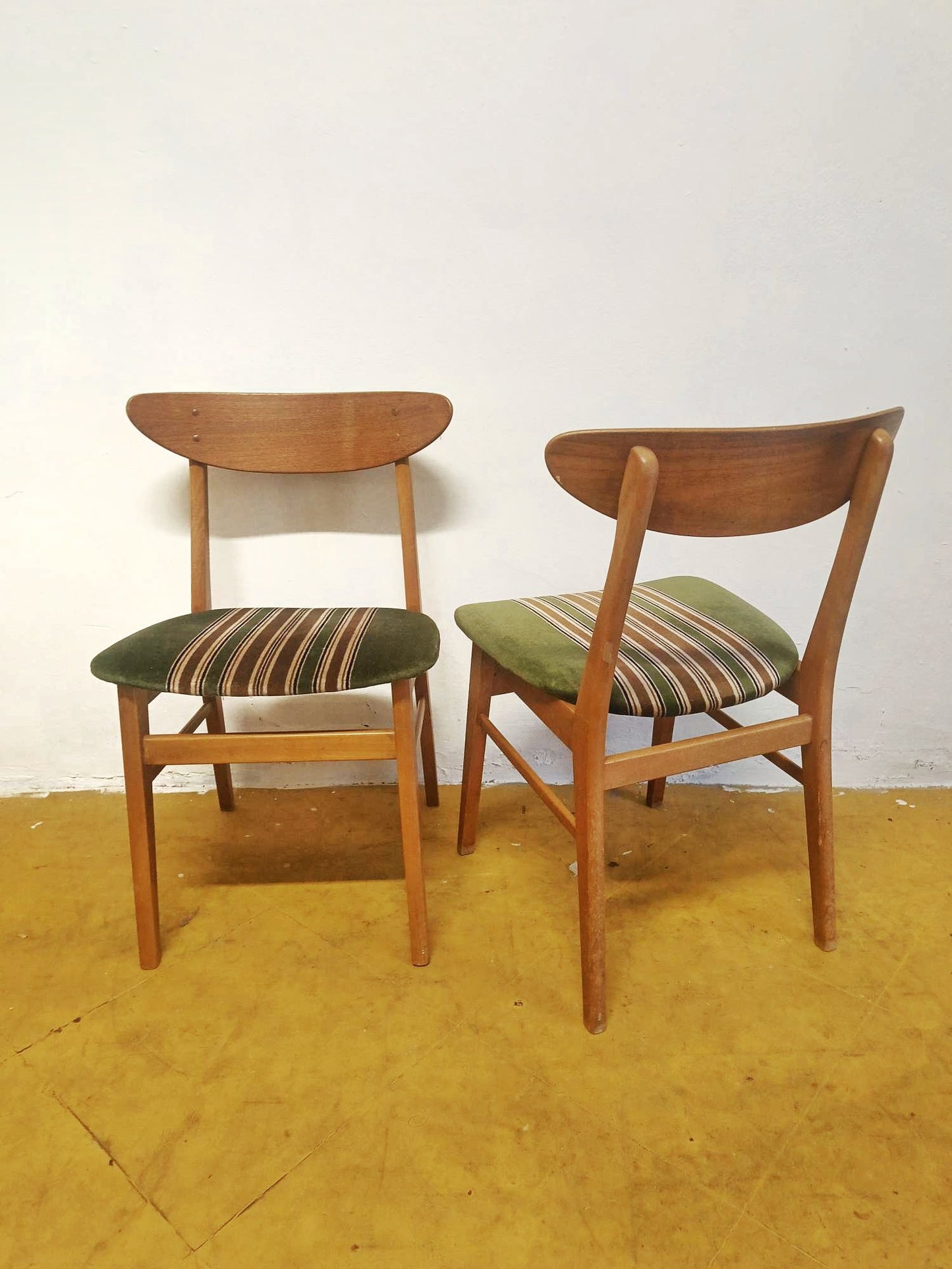 Sedie Farstrup Modello 210 Danesi Vintage Anni '50 Teak | set 2 sedie velluto