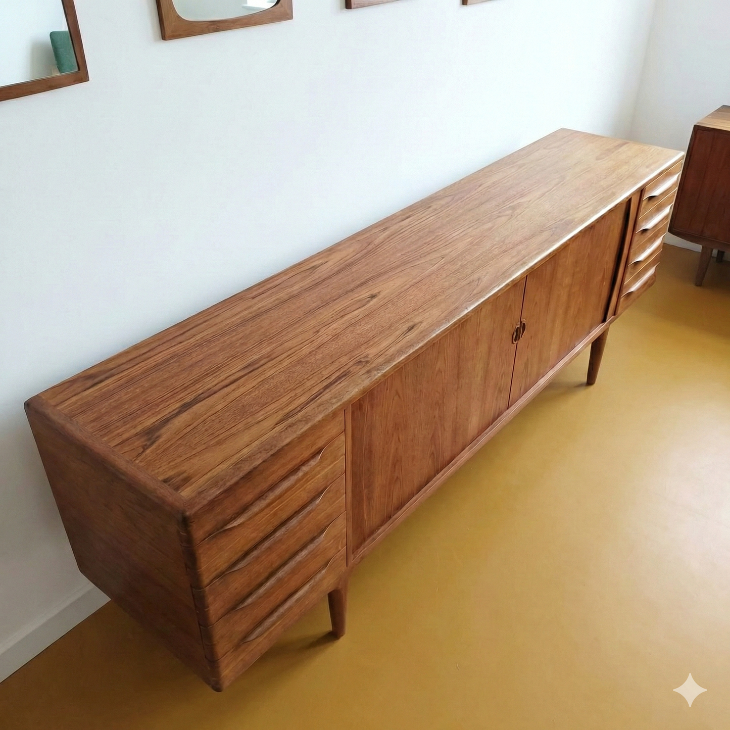 Sideboard Johannes Andersen Teak Anni 50 - Vintage Danese | Larghezza 240cm