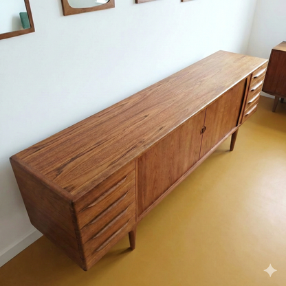 Sideboard Johannes Andersen Teak Anni 50 - Vintage Danese | Larghezza 240cm