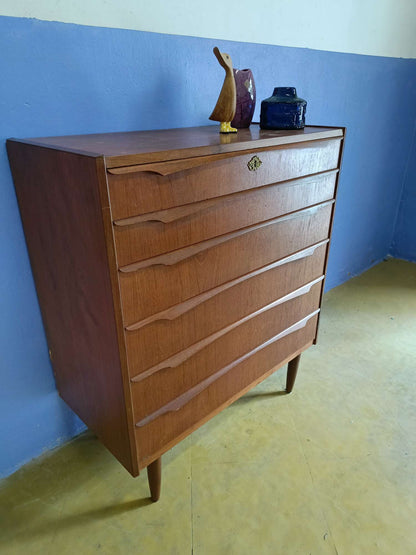 Cassettiera design danese vintage anni 50 [90st2] misure L.90 H.106 P.45 * IN FASE DI RESTAURO *