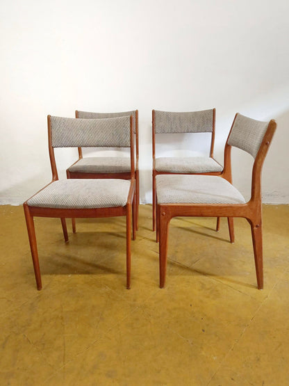 Sedie design danese vintage anni 50 misure | 4 sedie schienale imbottito