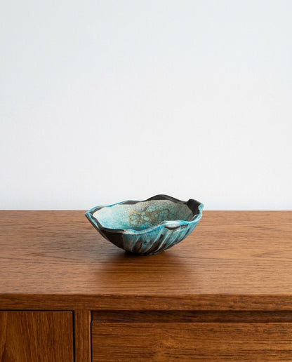 Ciotola design scandinavo vintage anni 60 [76bluverde]