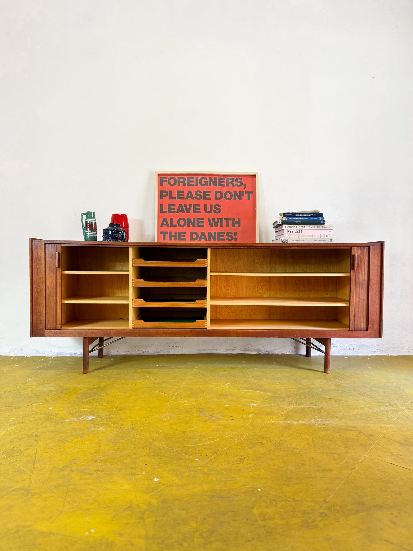 Sideboard Ib Kofod-Larsen per Brande Møbelfabrik design danese vintage originale [kofod] misure L.206 H.80 P.50