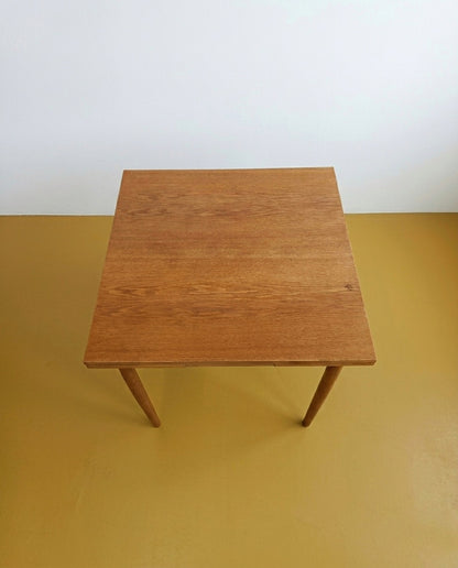 Tavolo Quadrato Danese Vintage Anni '60 Quercia 2 Allunghe | 84+58cm | 95cv