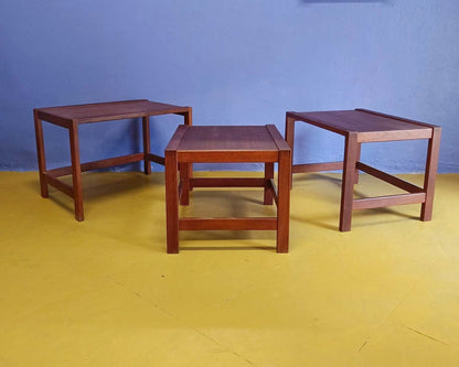 Tavolini tris Tonder Mobelvaerk design danese vintage anni 50 [trizfoz] misure L.63 H.46 P.46