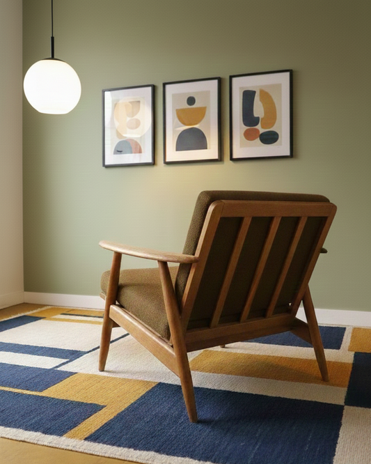 Poltrona Danese Vintage Anni '60 Teak Schienale Alto Elegante