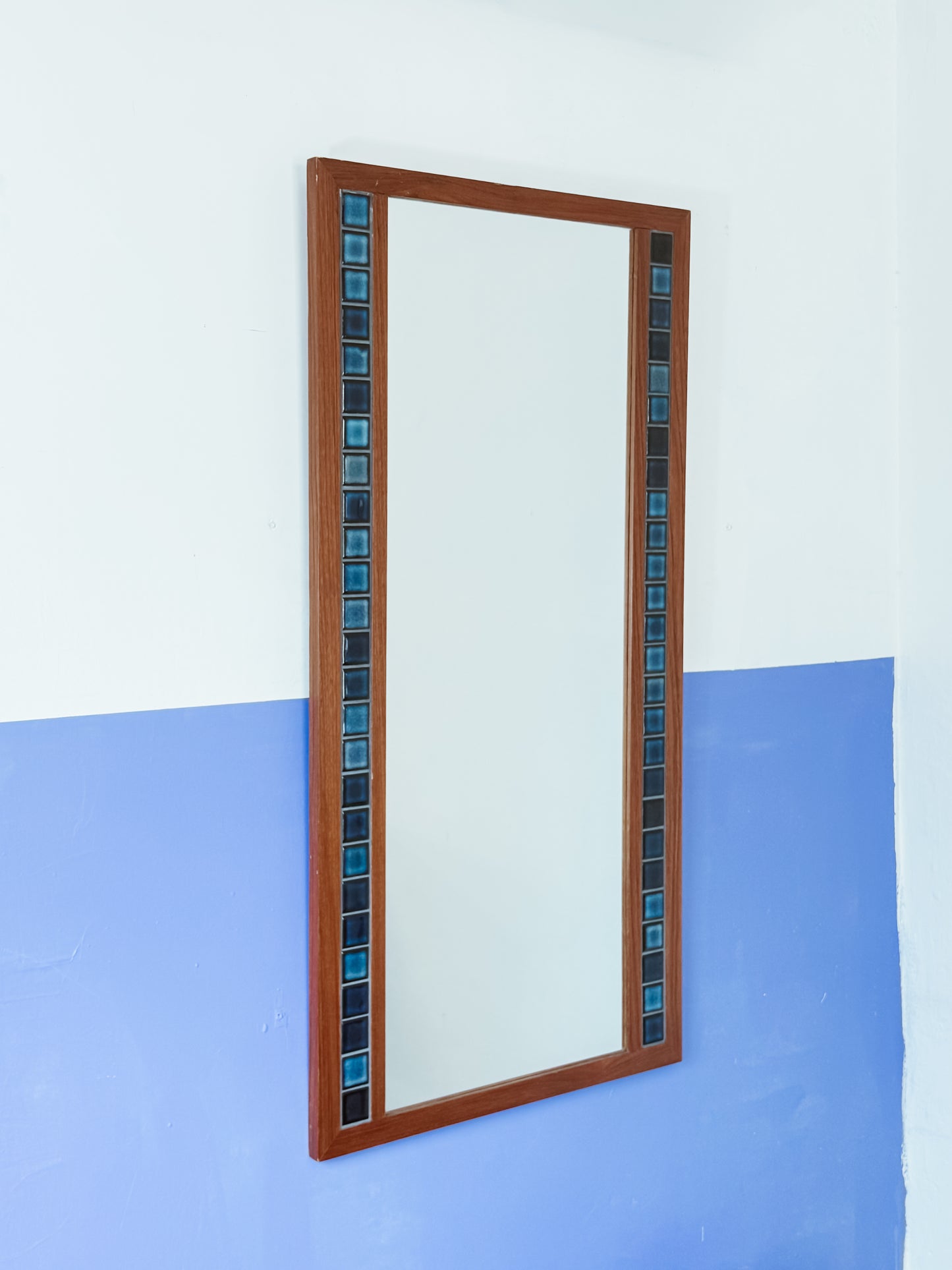 Specchio design danese vintage anni 60 | teak 120cm