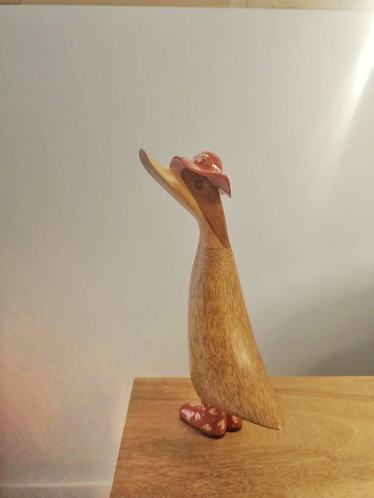 Papera a fiori stivale con cappello rossa [2]