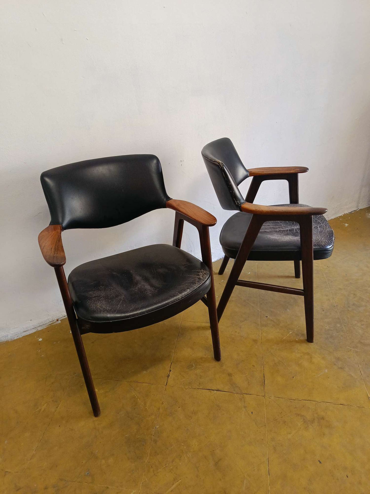 Poltroncine coppia Erik Kirkegaard Danese Vintage Anni '50 Teak Elegante