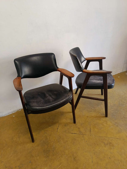 Poltroncine coppia Erik Kirkegaard Danese Vintage Anni '50 Teak Elegante