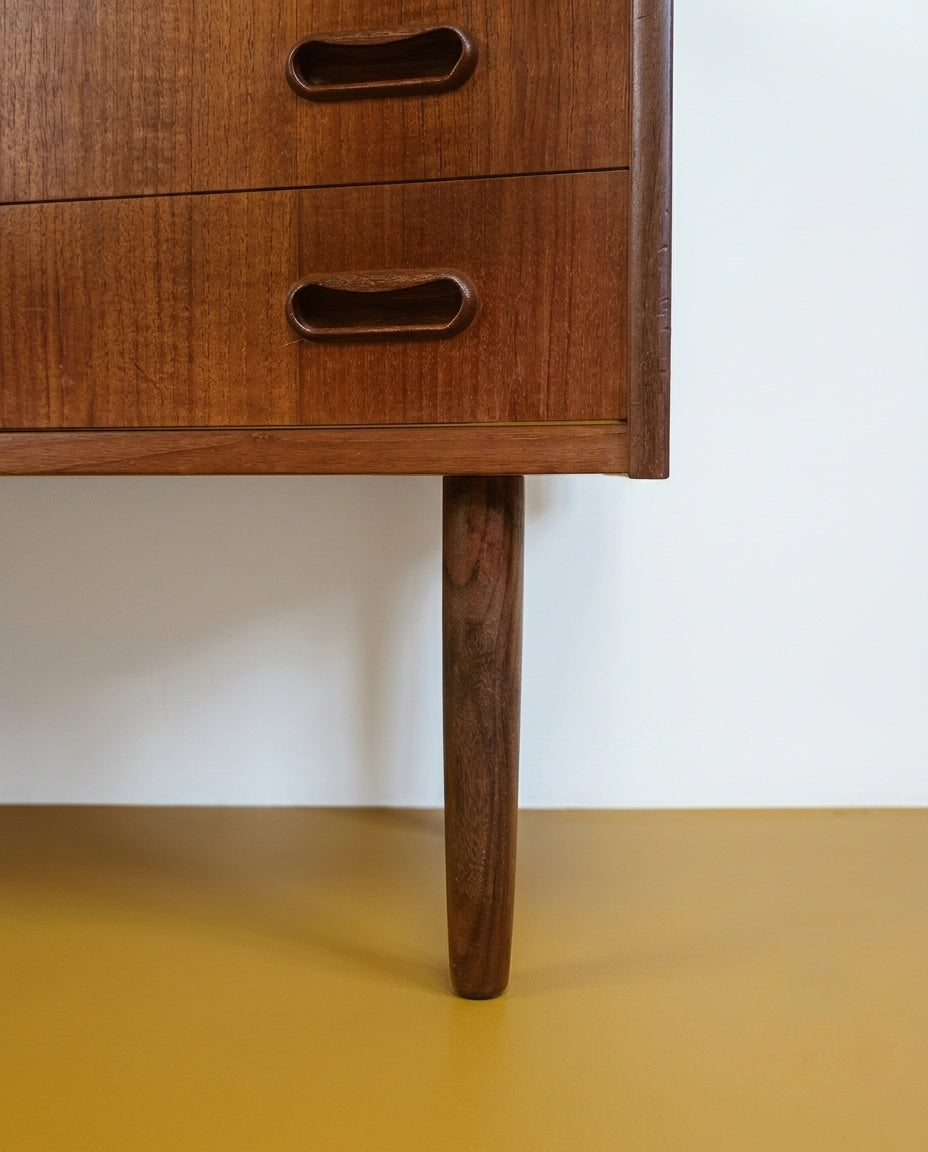 Coppia Comodini Vintage Danesi Teak Anni '50 | Tre Cassetti | 60cm | 58j37130