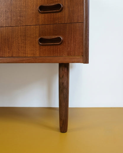 Coppia Comodini Vintage Danesi Teak Anni '50 | Tre Cassetti | 60cm | 58j37130