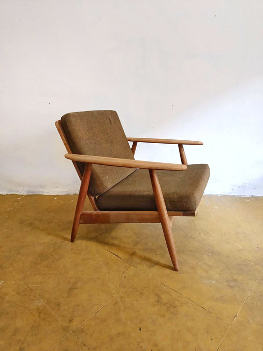 Poltrona Danese Vintage Anni '60 Teak Schienale Alto Elegante