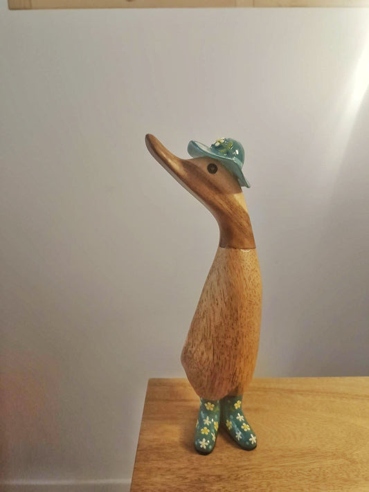 Papera a fiori stivale con cappello turchese [1]