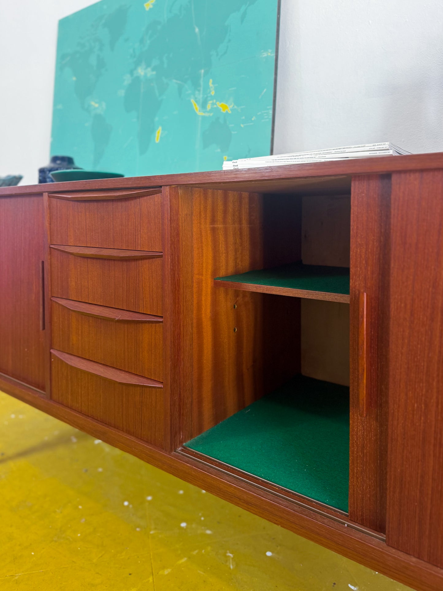 Sideboard vintage design danese originale [71ntk] misure L.190 H.81 P.48
