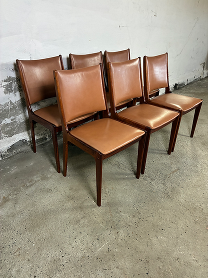 Sedie Johannes Andersen teak e faggio design danese vintage anni 60 [ck2180]