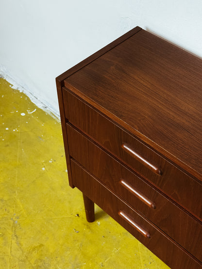 Coppia Comodini Vintage Danesi Teak Anni '50 | Tre Cassetti Compatti