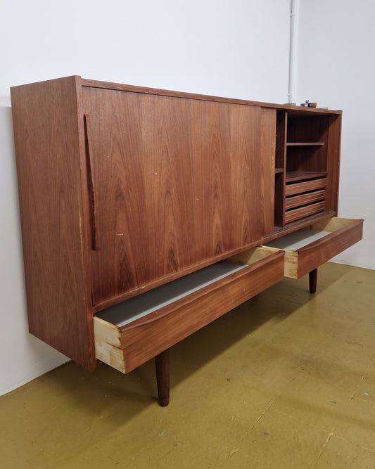 Credenza Teak Ante Scorrevoli e Vano a Giorno Design Danese Anni '60 | 150 cm | 99vnt150