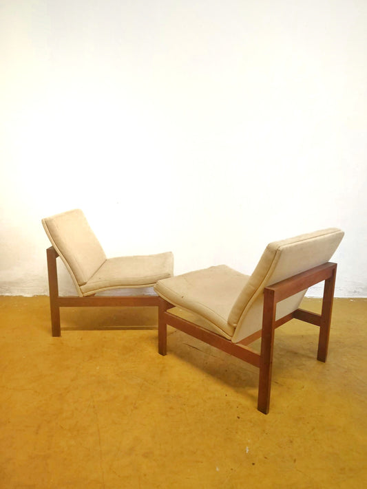 Coppia Poltrone Moduline Gjerlov Knudsen Lind | Teak Anni '60 | da RISTOFFARE |