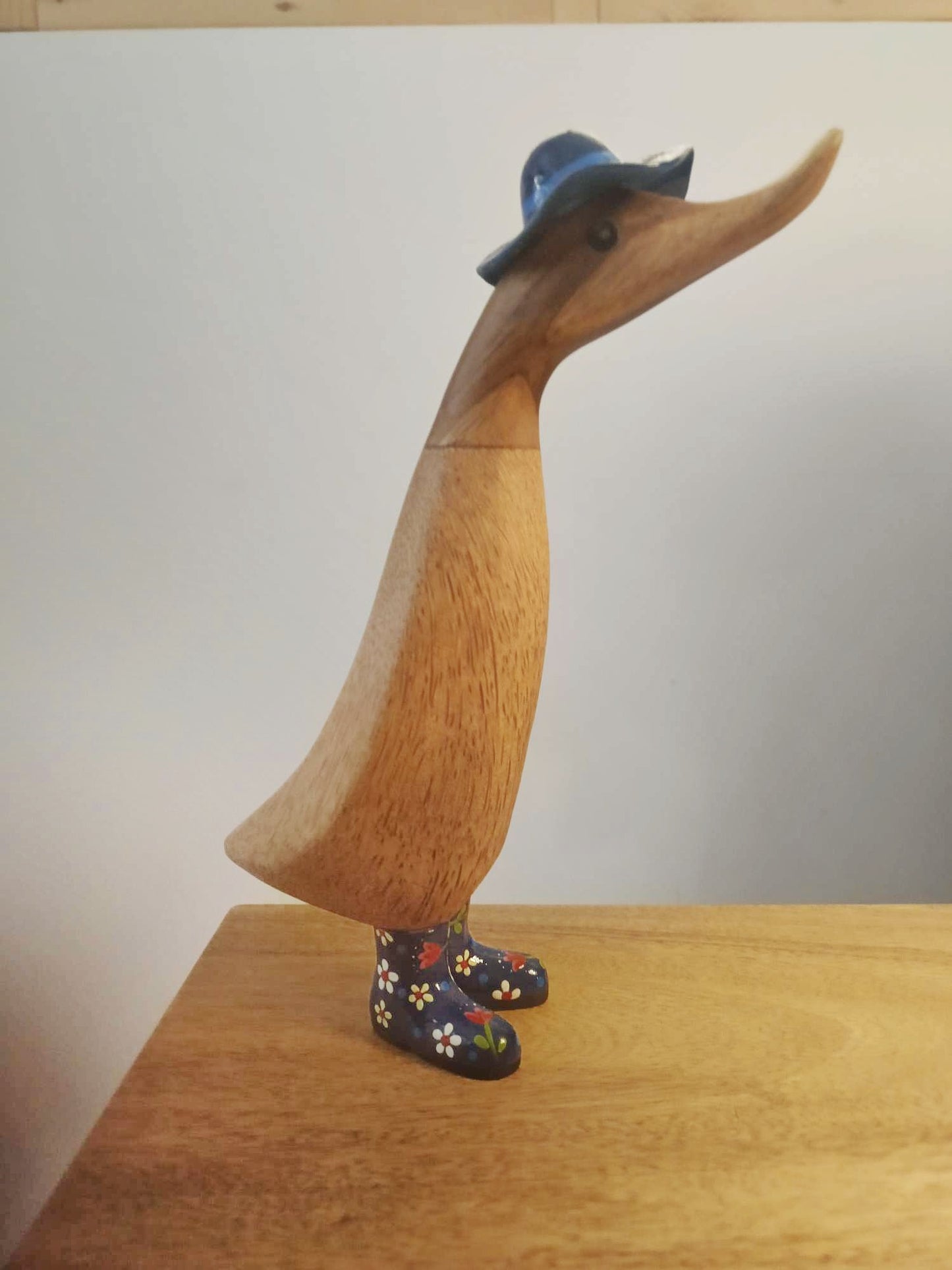 Papera a fiori stivale con cappello blu [2]