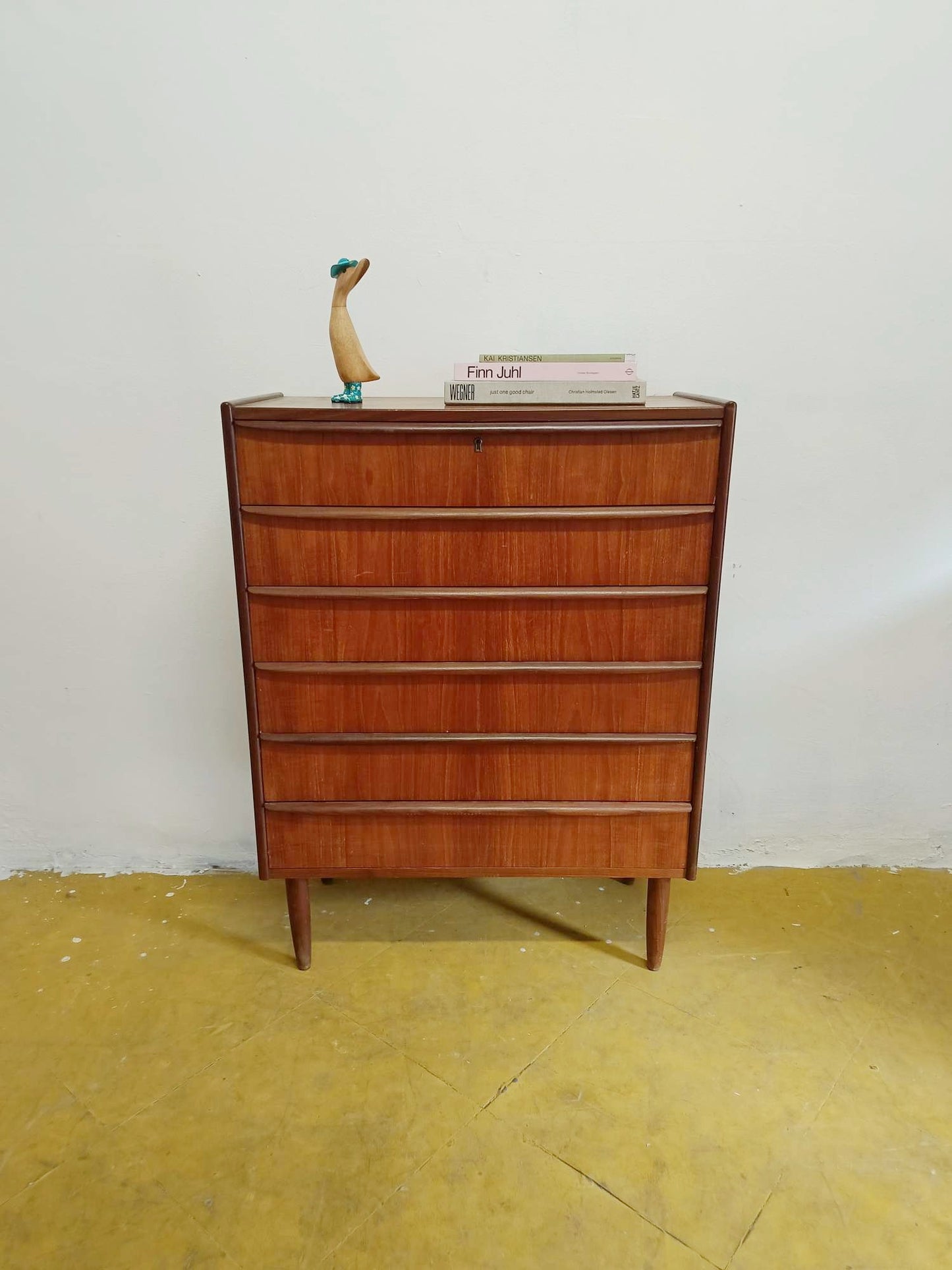 Cassettiera Danese Vintage Anni 50 Teak | Sei Cassetti 106cm