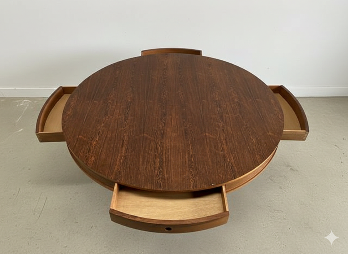 Tavolo rotondo Robert Heritage vintage design danese anni 50 | j42124
