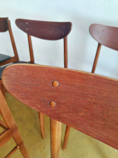 Sedie design danese vintage anni 50 [87j] * da ristoffare * misure L.45 H.78/45 P.45