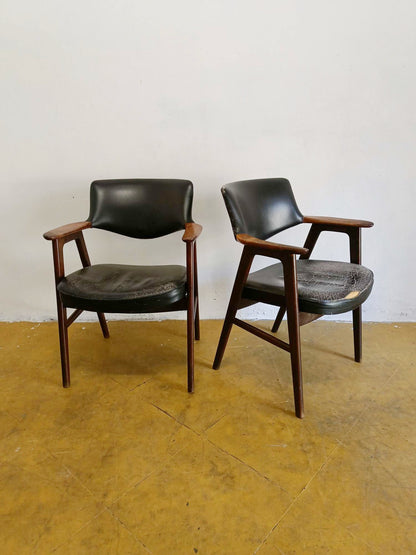 Poltroncine coppia Erik Kirkegaard Danese Vintage Anni '50 Teak Elegante
