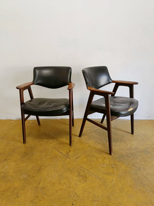 Poltroncine coppia Erik Kirkegaard Danese Vintage Anni '50 Teak Elegante